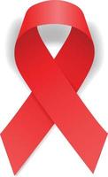 rosso nastro hiv AIDS vettore