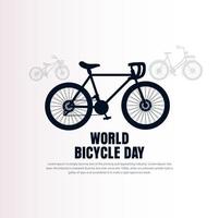 mondo bicicletta giorno design vettore. contento bicicletta giorno design manifesto vettore. vettore