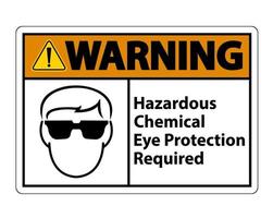 avvertimento di protezione chimica pericolosa per gli occhi richiesto segno simbolo vettore