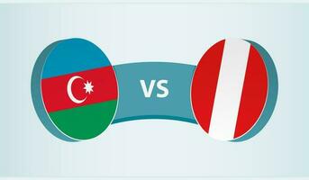 azerbaijan contro Perù, squadra gli sport concorrenza concetto. vettore