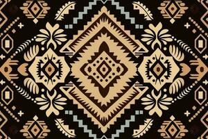 tessuto tessile ikat geometrico folclore ornamento senza soluzione di continuità modello Marrone tono. astratto grafico linea etnico tradizionale popolare antico tribale moderno ornato lusso elegante minimo Vintage ▾ retrò stile. vettore