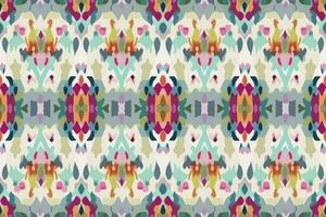 tessuto tessile ikat piccolo floreale senza soluzione di continuità modello multicolore sfondo. astratto grafico linea etnico tradizionale popolare antico tribale moderno ornato lusso elegante minimo Vintage ▾ retrò stile. vettore