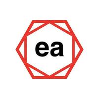 ea azienda nome iniziale lettere icona. ea monogramma. vettore