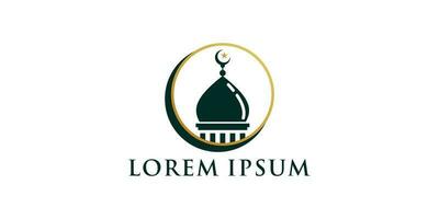 moschea logo design modello con unico concetto premio vettore