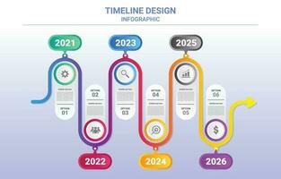 sequenza temporale Infografica elemento design vettore