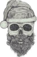 arte fantasia surreale Santa Claus cranio. mano disegno e rendere grafico vettore. vettore