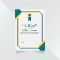 professionale e premio certificato modello design vettore