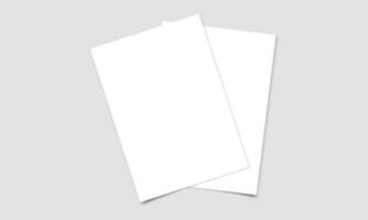 vettore bianca foglio di carta. realistico vuoto a4 formato carta modello con ombra. volantino, coperchio, opuscolo modello design