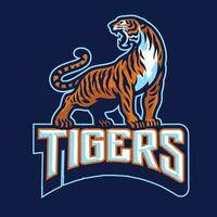 tigre portafortuna logo posizione posa vettore