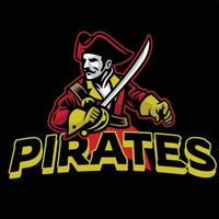 Capitano pirata scuola sport logo vettore