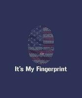 è mio impronta digitale, Stati Uniti d'America Vintage ▾ americano i regali noi bandiera impronta digitale camicia Stampa design vettore