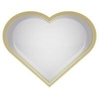 realistico 3d design icona cuore simbolo amore. vettore illustrazione