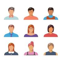 raccolta di avatar di persone vettore