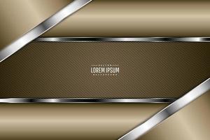 sfondo di lusso di oro e argento con texture in fibra di carbonio. design moderno in metallo elegante. vettore