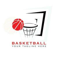 moderno pallacanestro logo vettore