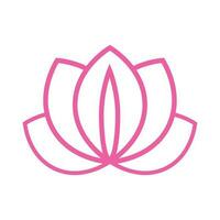 logo del fiore di loto. modello di disegno vettoriale di icone di loto su sfondo scuro e rosa in stile piatto e struttura con effetto dorato per eco, bellezza, spa, yoga, aziende mediche.