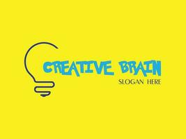 creativo cervello logo vincitore temlate vettore