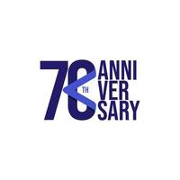 70 ° anniversario celebrazione modello vettoriale illustrazione design