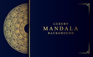 lusso d'oro mandala design sfondo nel Arabo stile vettore