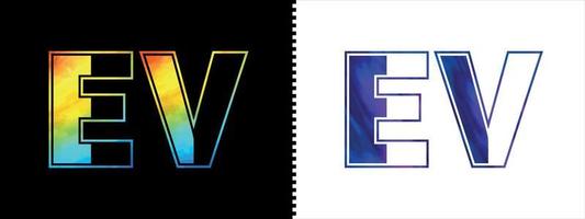 lettera ev logo design vettore modello. creativo moderno lussuoso logotipo per aziendale attività commerciale identità