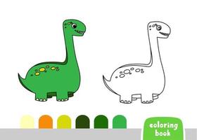 carino dinosauro colorazione libro per bambini pagina per libri, riviste, vettore illustrazione scarabocchio modello