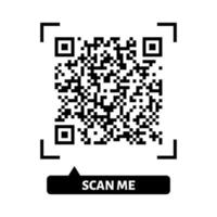 scansione me qr codice design. qr codice per pagamento, testo trasferimento con scansione me pulsante. vettore illustrazione