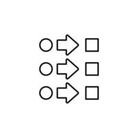 processi, freccia, flusso grafico vettore icona illustrazione