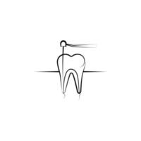 dentale trattamento vettore icona illustrazione