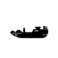 acqua trasporto, carico nave vettore icona illustrazione