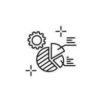 analitica Ingranaggio grafico vettore icona illustrazione