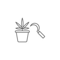 raccolto, marijuana vettore icona illustrazione