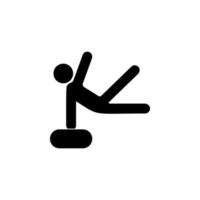 atleta su conchiglia vettore icona illustrazione