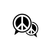 comunicazione bolla pace vettore icona illustrazione