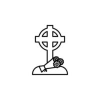 funerale, tomba vettore icona illustrazione
