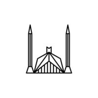 faisal moschea vettore icona illustrazione