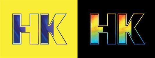 lettera HK logo design vettore modello. creativo moderno lussuoso logotipo per aziendale attività commerciale identità