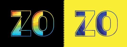 unico zo lettera logo icona vettore modello. premio elegante alfabeto logo design per aziendale attività commerciale