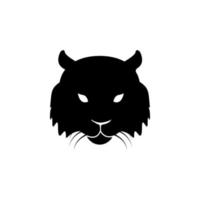 testa di leonessa silhouette vettore icona illustrazione