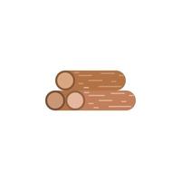 tronco d'albero, lavoro duro e faticoso, legna vettore icona illustrazione