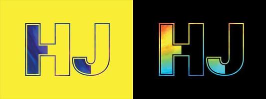 unico hj lettera logo icona vettore modello. premio elegante alfabeto logo design per aziendale attività commerciale