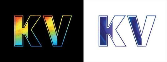 unico kv lettera logo icona vettore modello. premio elegante alfabeto logo design per aziendale attività commerciale