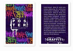 multicolore graffiti manifesto sfondo con marcatore lettere, luminosa colorato bandiera lettering tag nel il stile di graffiti strada arte. vettore illustrazione modello impostato