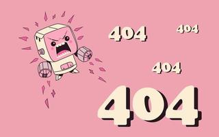 404 errore pagina design. ragnatela luogo problema, fallimento, sito web accesso negato concetto. non disponibile pagina web, inaccessibile Rete errore. piatto grafico vettore illustrazione isolato su bianca sfondo