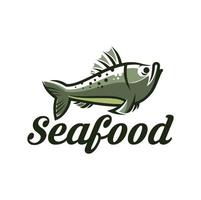 pesce frutti di mare, ristorante cibo, pasti menù icona vettore