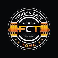 fitness capo cittadina distintivo vettore logo