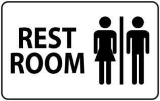 simbolo bagno cartello toilette con uomo e donna cartello vettore