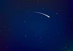 stellato cielo con cometa colore sfondo. infinito di universo. buio notte cielo. spazio con brillante stelle. vettore