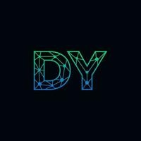 astratto lettera dy logo design con linea punto connessione per tecnologia e digitale attività commerciale azienda. vettore