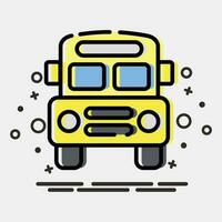icona scuola autobus. scuola e formazione scolastica elementi. icone nel mbe stile. bene per stampe, manifesti, logo, annuncio, infografica, eccetera. vettore