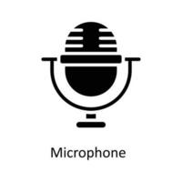 microfono vettore solido icone. semplice azione illustrazione azione
